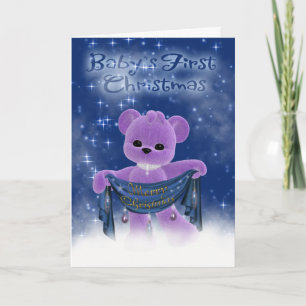 Primera tarjeta de Navidad del bebé con el pequeño
