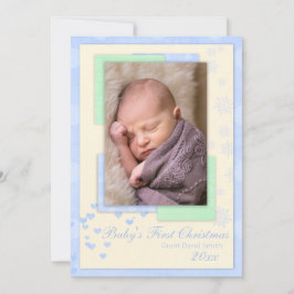 Primera tarjeta de Navidad del navidad del bebé