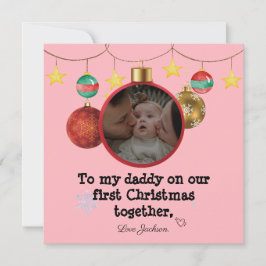Primera tarjeta de Navidad personalizada para papi