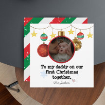 Primera tarjeta de Navidad personalizada para papi