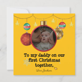 Primera tarjeta de Navidad personalizada para papi