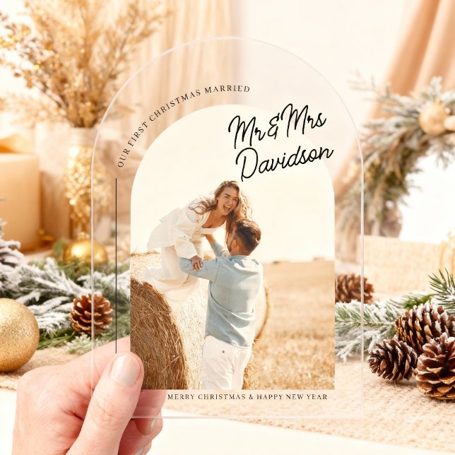 Primera tarjeta de Navidades fotográficos casados  (Subido por el creador)