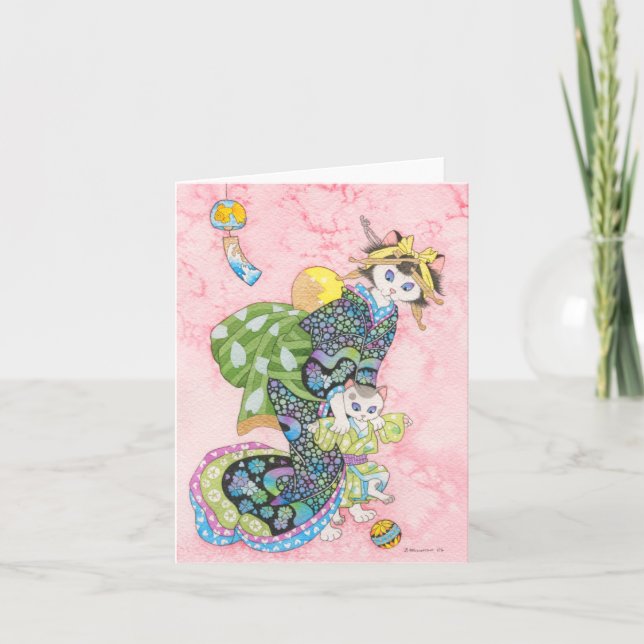 Primera tarjeta de notas de gatitos (Anverso)