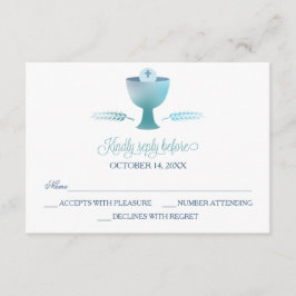 Primera tarjeta de respuesta RSVP de Sagrada Comun