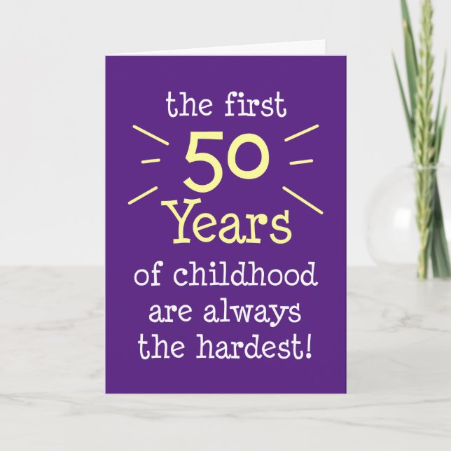 Primera Tarjeta De Saludo De 50 Años De Infancia (Anverso)