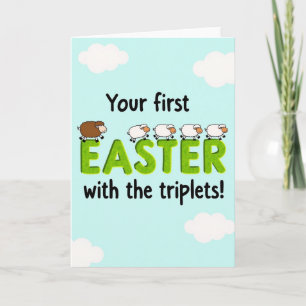 Primera tarjeta de tripletes de Pascua