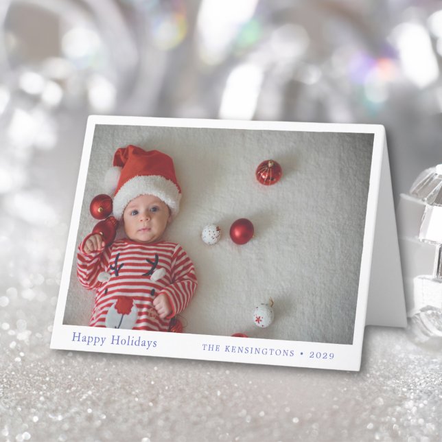 Primera tarjeta familiar personalizada de Navidad  (Baby’s First Christmas Personalized Family Card)