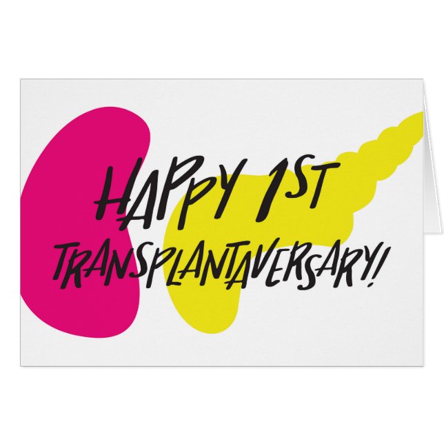 Primera tarjeta feliz de SPK Transplantaversary (Anverso (Horizontal))