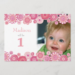 Primera tarjeta fotográfica de invitación de fiest