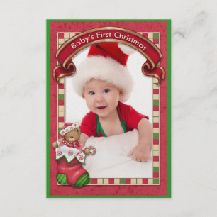 Primera tarjeta fotográfica de Navidad para el beb