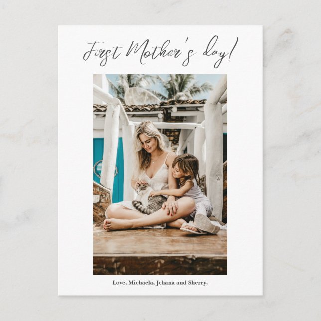 Primera tarjeta fotográfica del día de la madre (Anverso)