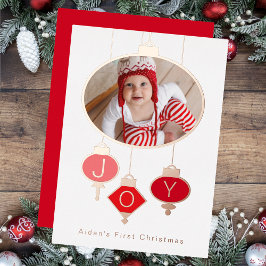 Primera tarjeta navideña de fotos para bebé