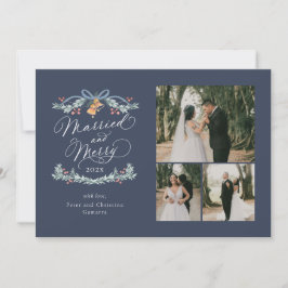 Primera tarjeta navideña de matrimonio y multifoto