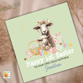 Primera tarjeta personalizada de Pascua, primer ni