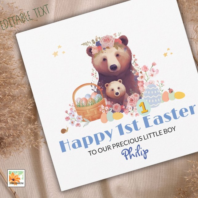 Primera tarjeta personalizada de Pascua, primer os (Subido por el creador)
