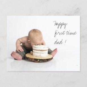 Primera vez papá  Día del padre  Tarjeta fotográfi