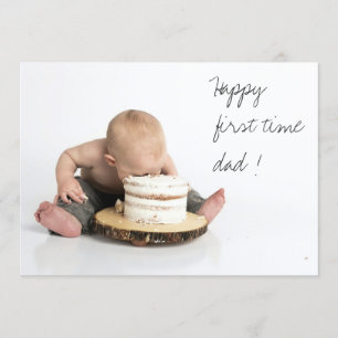 Primera vez que papá  Día del Padre  Tarjeta fotog