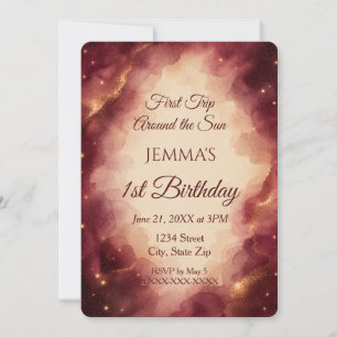Primera vuelta alrededor del Sol Invitación de cum