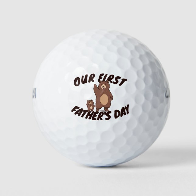 Primeras bolas de golf del Día del Padre con osos  (Anverso)