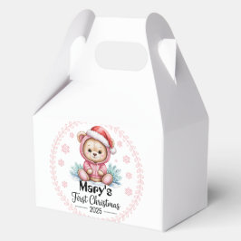 Primeras cajas de favores personalizadas navideñas