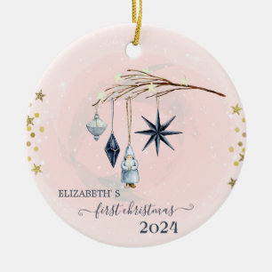 Primeras decoraciones de Navidad festivas