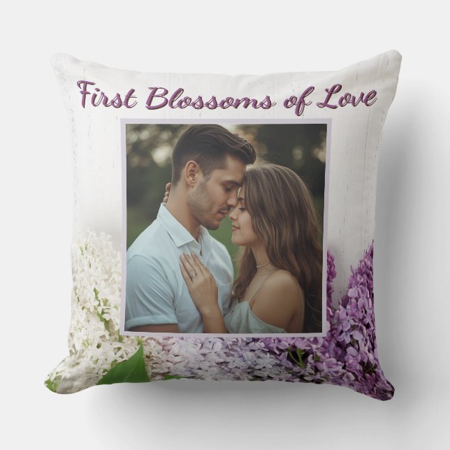 Primeras Flores de Amor Almohada | Personalizada  (Anverso)