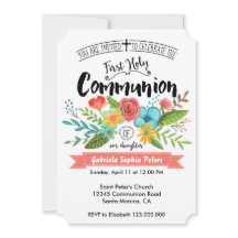 Primeras flores de la comunión | Invitaciones