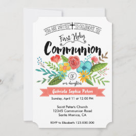 Primeras flores de la comunión | Invitaciones