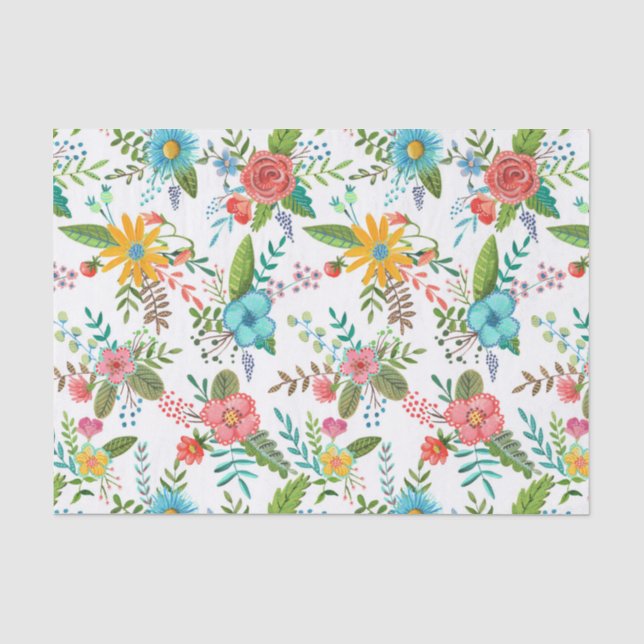 Primeras Flores Florales De Comunión | Papel Tejid (Anverso)