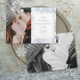 Primeras fotos de copos de nieve Invitación a la b