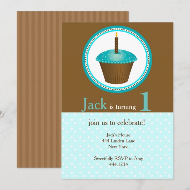 Primeras invitaciones de Birthday Boy (Anverso / Reverso)