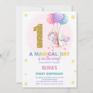 Primeras invitaciones de cumpleaños de Unicornio
