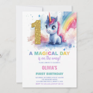 Primeras invitaciones de cumpleaños de Unicornio