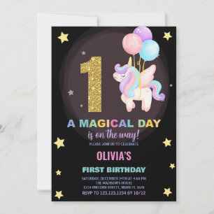 Primeras invitaciones de cumpleaños de Unicornio