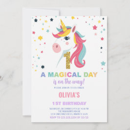 Primeras invitaciones de cumpleaños de Unicornio