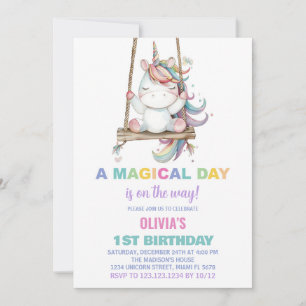 Primeras invitaciones de cumpleaños de Unicornio