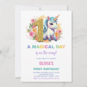 Primeras invitaciones de cumpleaños de Unicornio