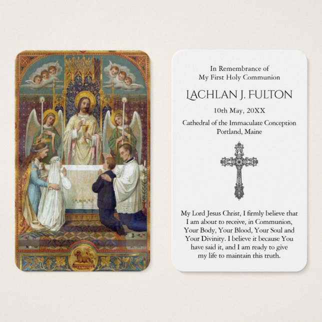 Primeras oraciones comunitarias | Niño y Chica (Anverso y reverso)