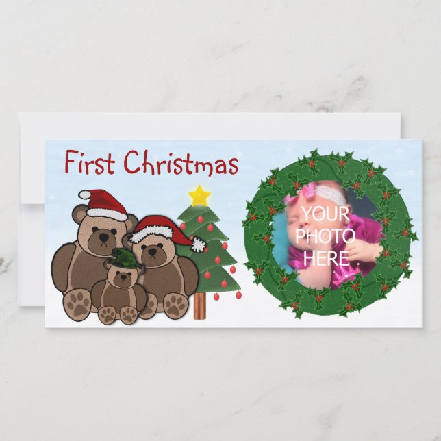 Primeras tarjetas de la foto del navidad (Anverso)