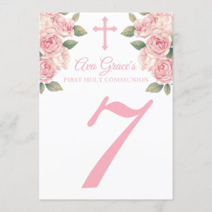 Primeras tarjetas florales del número de la tabla