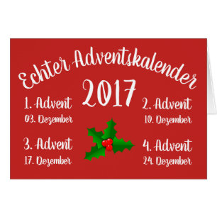 Primero calendario auténtico de adviento