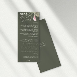 Primero cenamos el menú Boda tropical verde oscuro