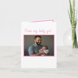 primero. tarjeta de felicitación doblada del día d