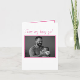 primero. tarjeta de felicitación doblada del día d