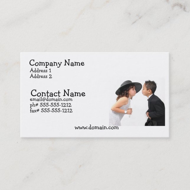 Primero tarjeta de visita del beso (Anverso)