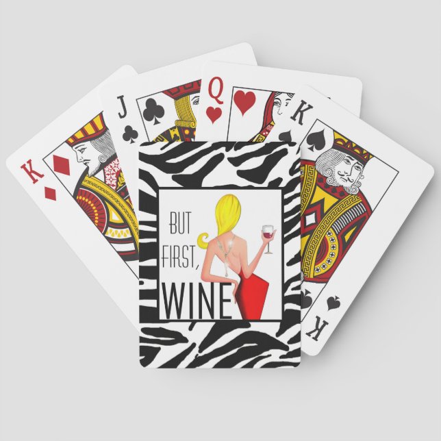 "¡Primero, Vino!" Cartas de Juego DIVA (Reverso)
