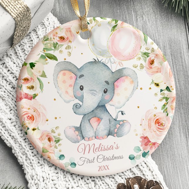 Primeros animales de Safari con el ornamento de Na (Baby's First Christmas Ornament )