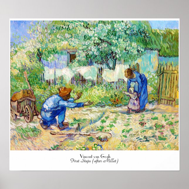 Primeros pasos (después de Millet) Arte de Vincent (Frente)