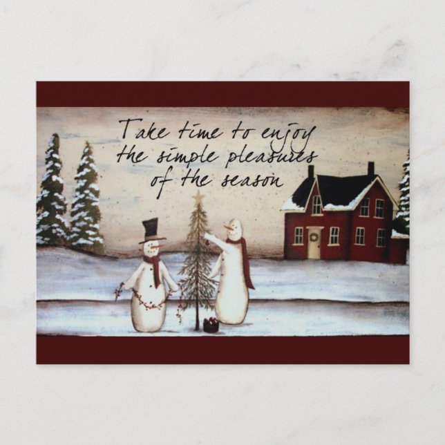 Primitiva postal de Snowman (Anverso)