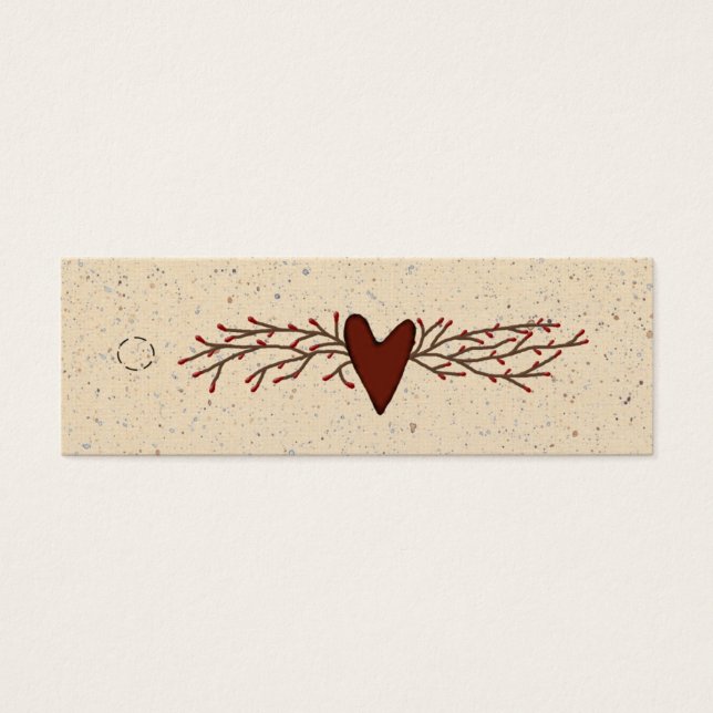 Primitive Heart Skinny Hang Tag (Frente)